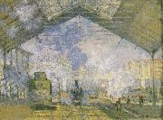 Claude Monet Saint Lazare train station France oil painting artist
